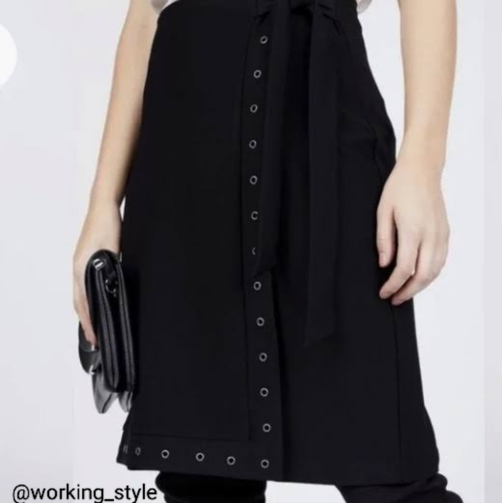 NWOT Lysse studded eyelets layered midi punk whimsigoth steampunk skirt (XS)